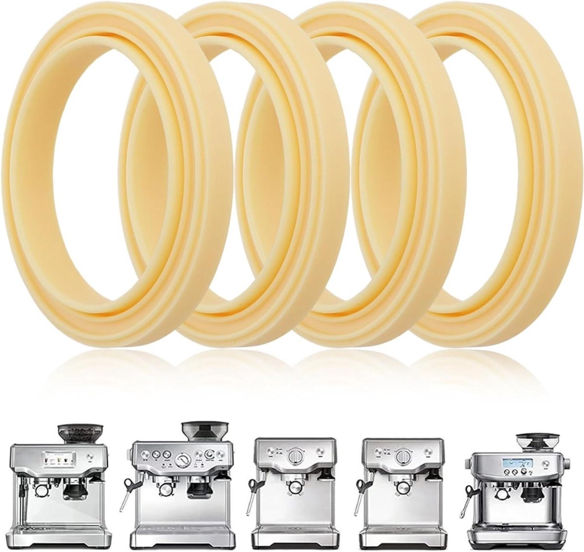 2 Stuks Koffiemachine Afdichtingen Compatibel Met Breville Sage - Siliconen Seal + Reinigingsschaal