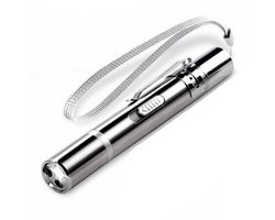 foto van Knaak Laserlampje Kat - USB Oplaadbaar - Laserpen met Zaklamp, UV Licht en Figuurtjes - Katten