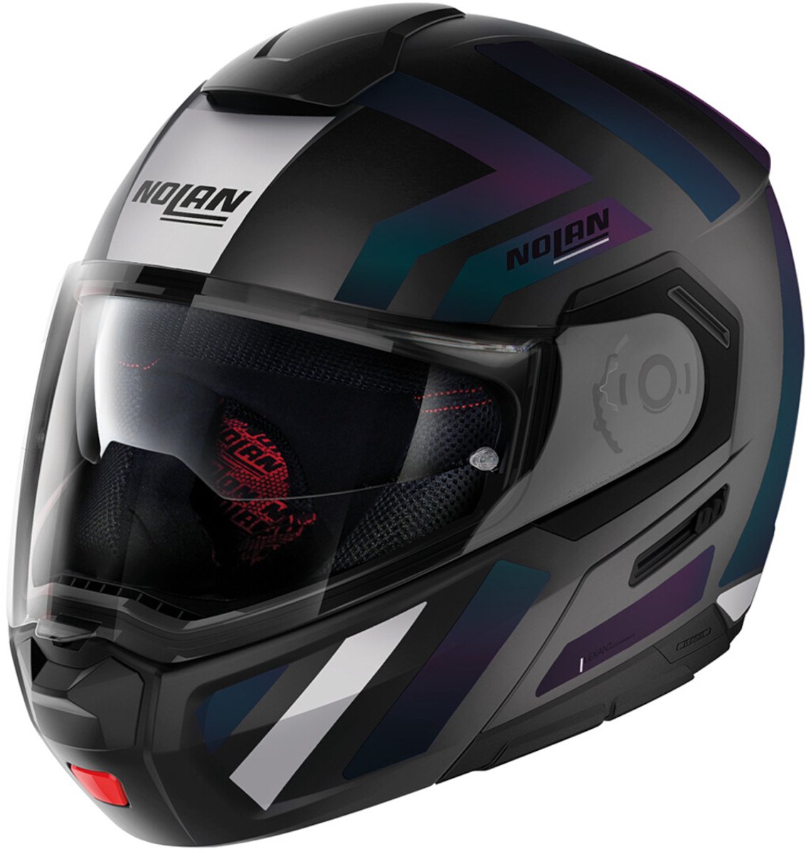 Nolan N90-3 Laneway 040 Mat Zwart Blauw Paars Helm - Helm
