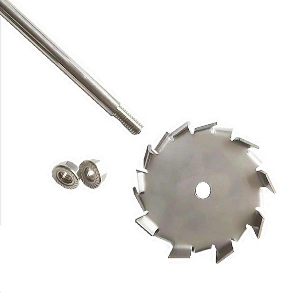 Allecto Plus - Roerstaafzaag voor Verf - RVS - Tand Type - 25cm Roerstaaf - Ronde Plaat - Blender - 304 RVS