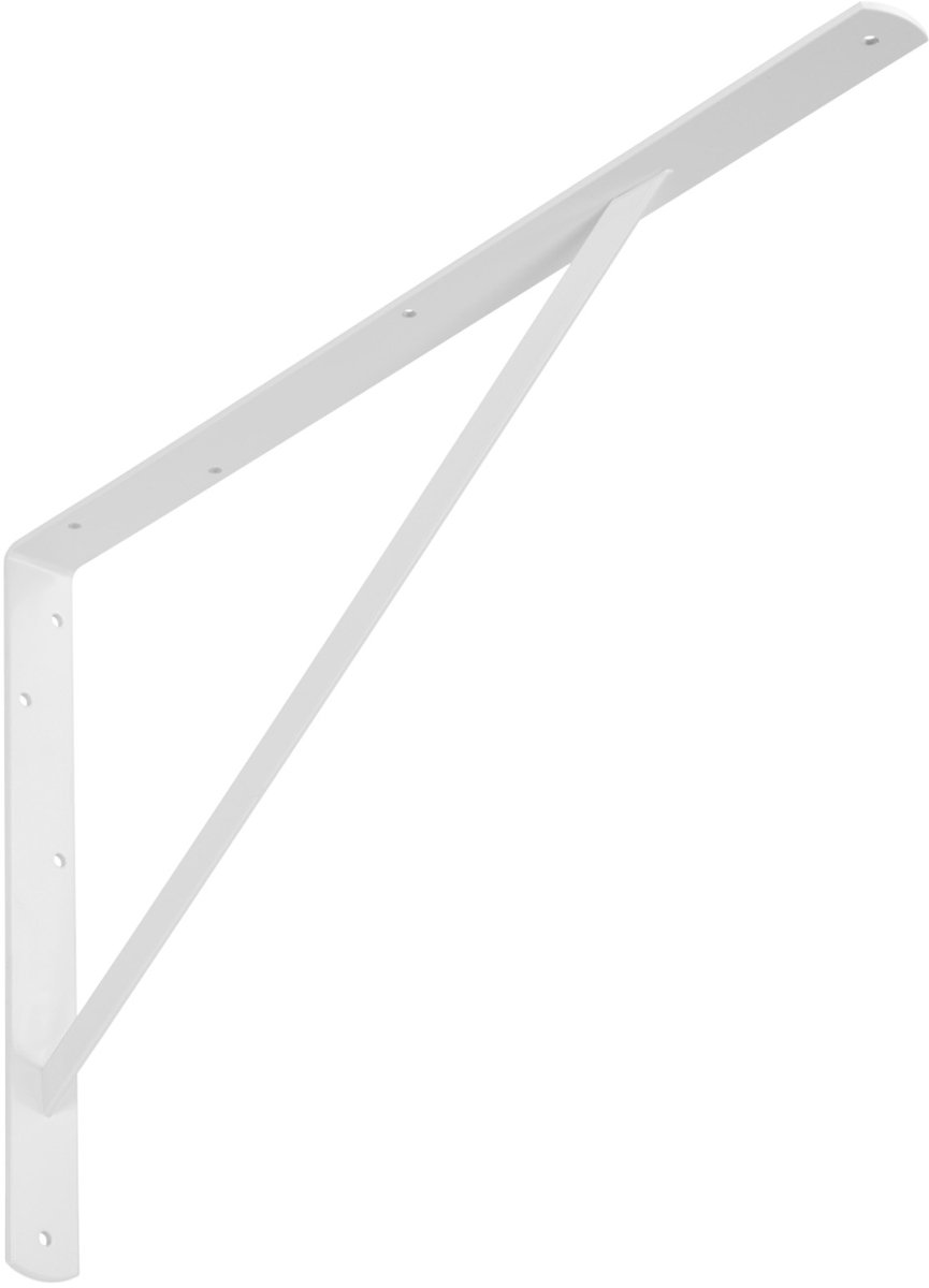 SOTECH Rekbeugel (600 x 375 x 40 mm, wit, gepoedercoat) Zware beugel met dwarsbalk voor stabilisatie