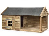 Hondenhok Noud - Hondenhok hout - Hondenhok buiten - Hondenhuis - Hondenkennel - Hondenhok grote honden - Hout in Stijl
