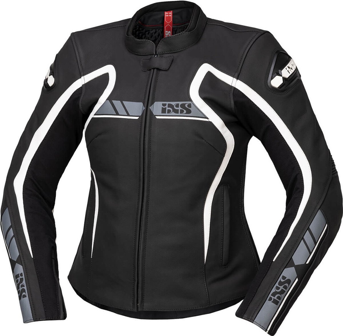 IXS RS-600 1.0 Dames Zwart Wit Leren Motorjas - Jas