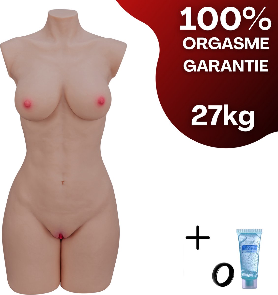 Goedkoopste Grote Sekspop 27 KG - Sex Doll - Masturbator Voor Man - Sexpop - Sex Toys Voor Mannen - Incl Cockring & Glijmiddel