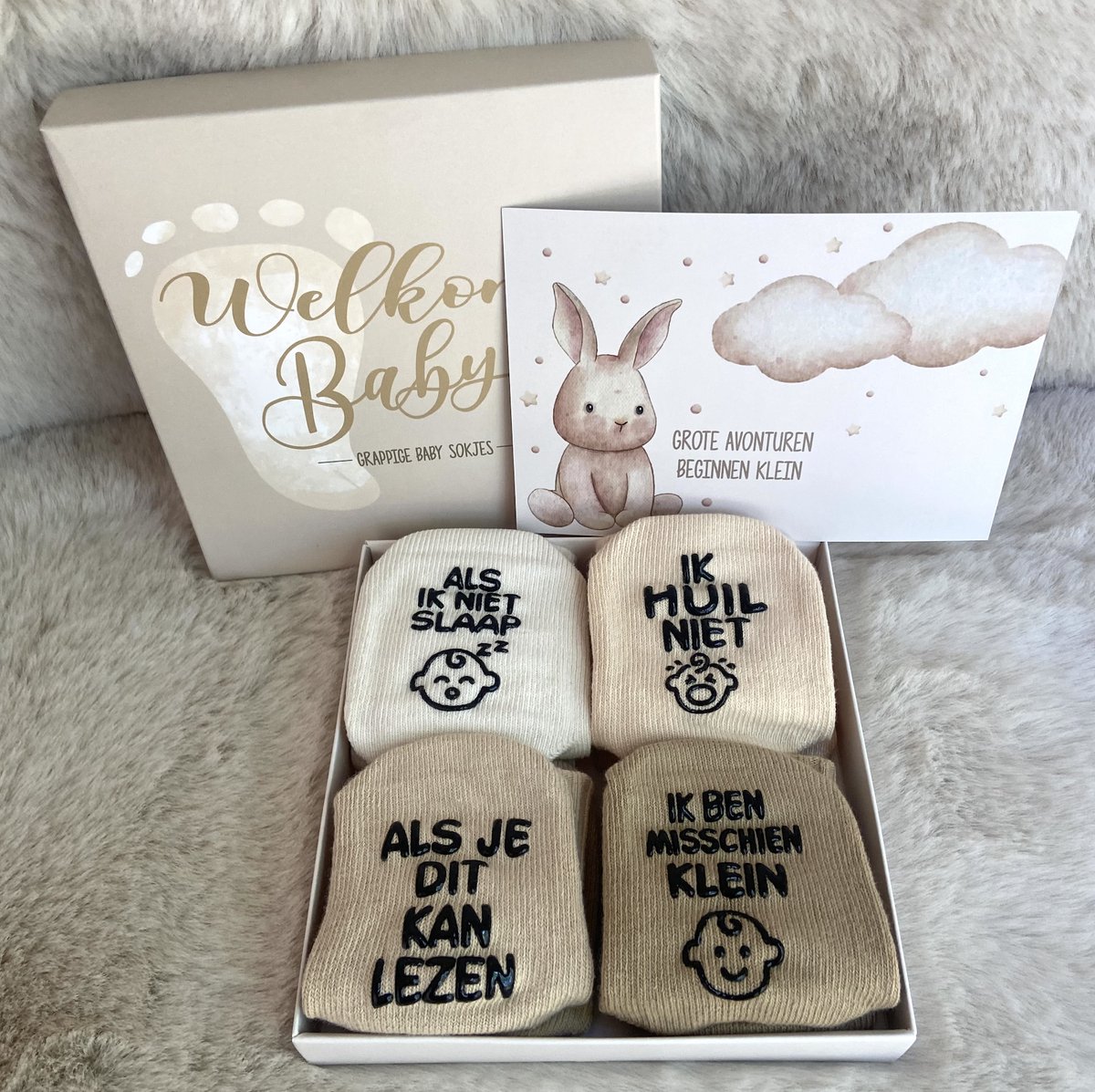 SilverandCoco® Baby Sokjes met Tekst | Geboorte Geschenkset Sokken Antislip Katoen | Kraam pakket Cadeau Gift Set | Shower Cadeautjes Geschenk | Zwangerschap Kleding | Gender Reveal Zwanger - Unisex Neutraal Jongen Meisje Boy Girl Roze Blauw – foto 5