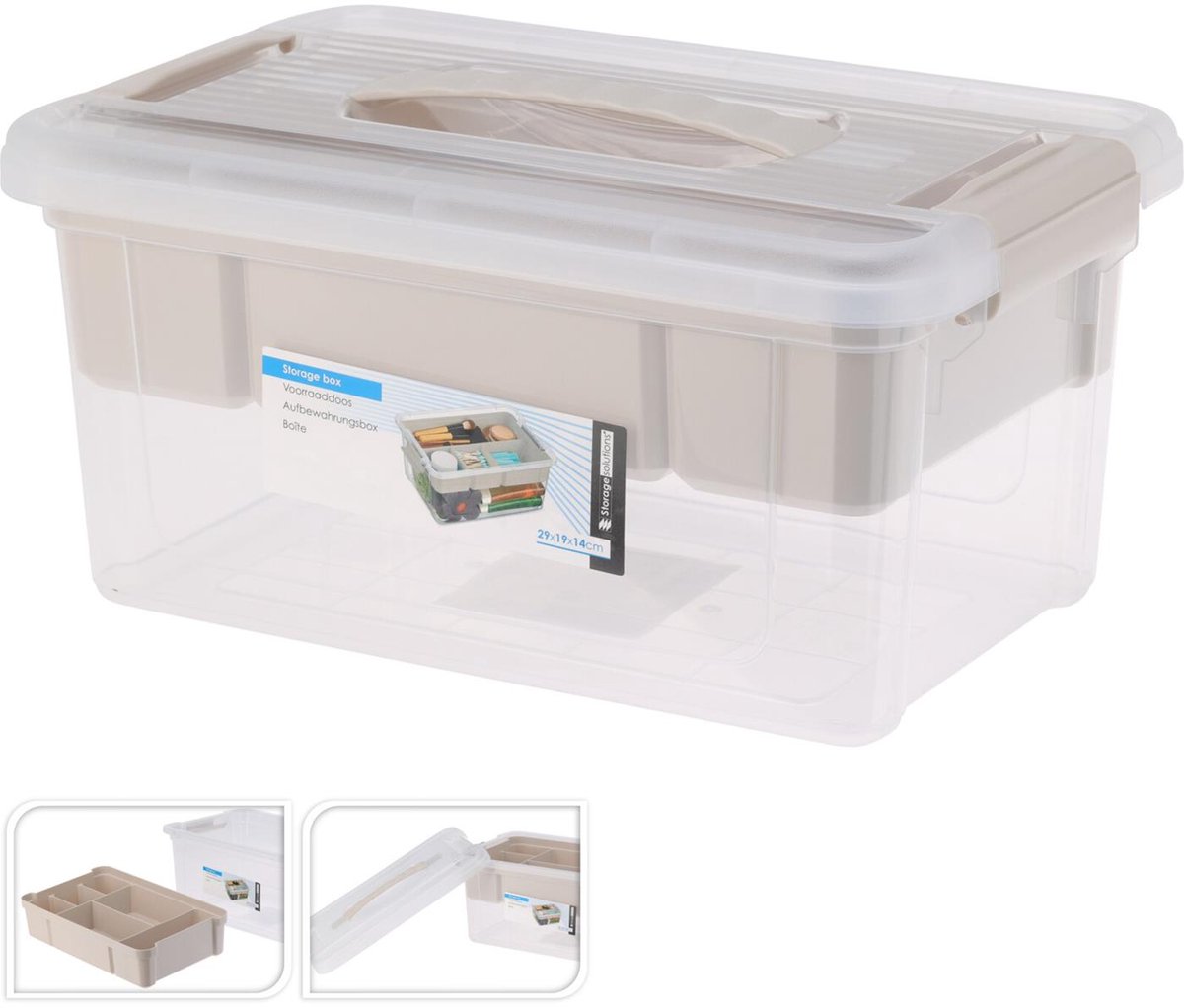 Opbergbox kunststof met inzet 5L