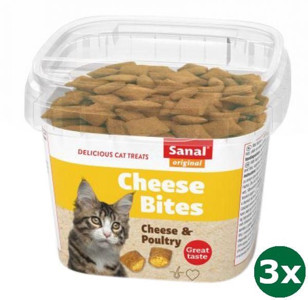 Sanal cat cheese bites cup 3x 75 gr