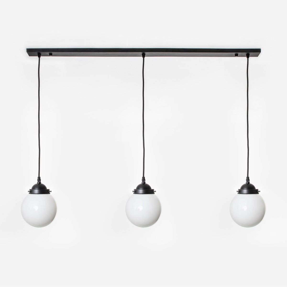 Coloured by Art 3 x Bol 15 lampen aan plafondbalk Moonlight - Art Deco Trade Wit