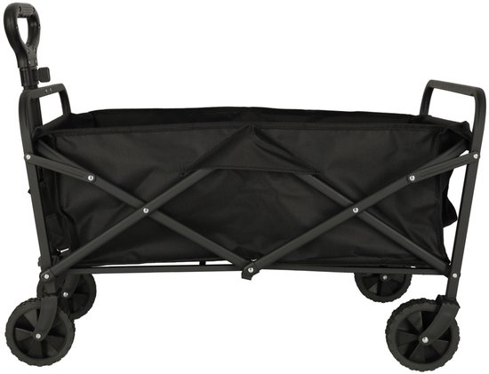 IKONKA Bolderkar Opvouwbaar - 100 Liter - 100 KG Draagkracht - 360 Graden Draaibare Wielen - Verstelbare Hendel - Inklapbare Bolderwagen - Compact - Zwart van IKONKA — afbeelding 3