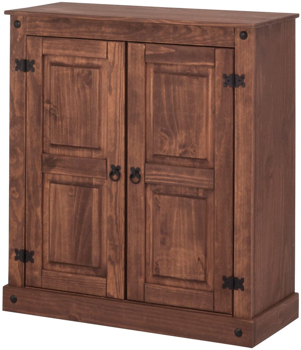 Notio Living Mexico Kast – 2-Deurs – Massief Grenen – Bruin – Opbergkast