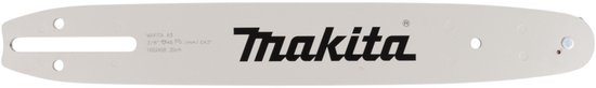 Makita zaagblad, 30 cm lang, zilverkleurig metaal met "Makita" logo.