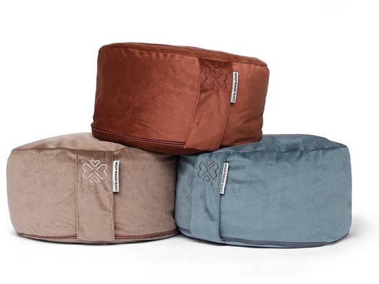 Love Generation - Meditatiekussen - Rond - Velvet - Steenblauw van Merkloos — afbeelding 5