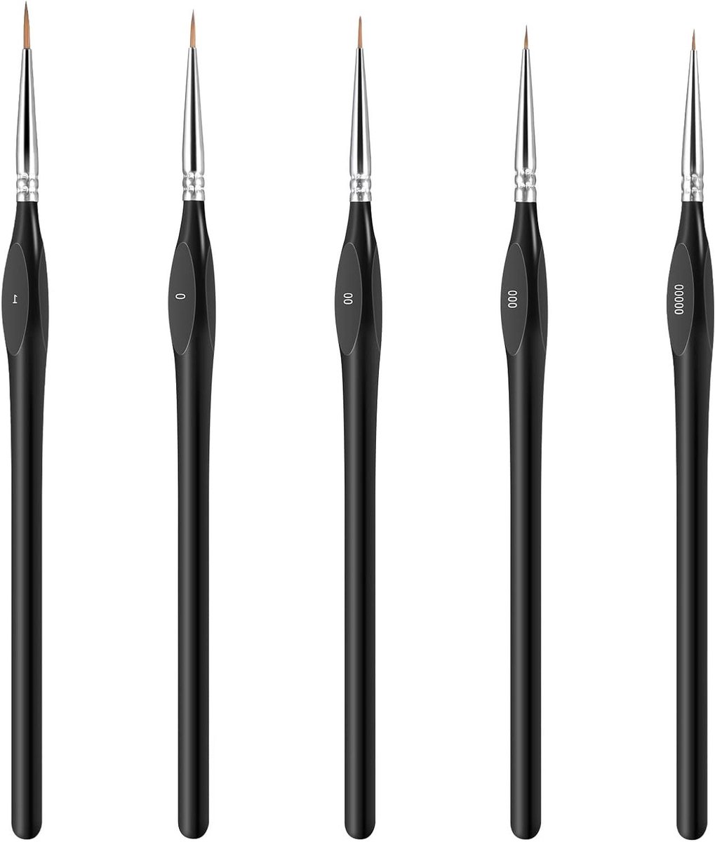 Allecto Plus - Fijne Verfkwastenset voor Schilderen op nummer en Nail Art