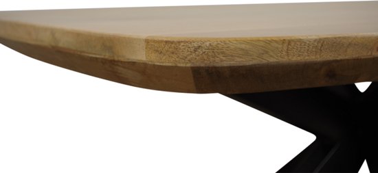 Table à manger ovale danoise en bois de manguier Colorado 260x110 cm