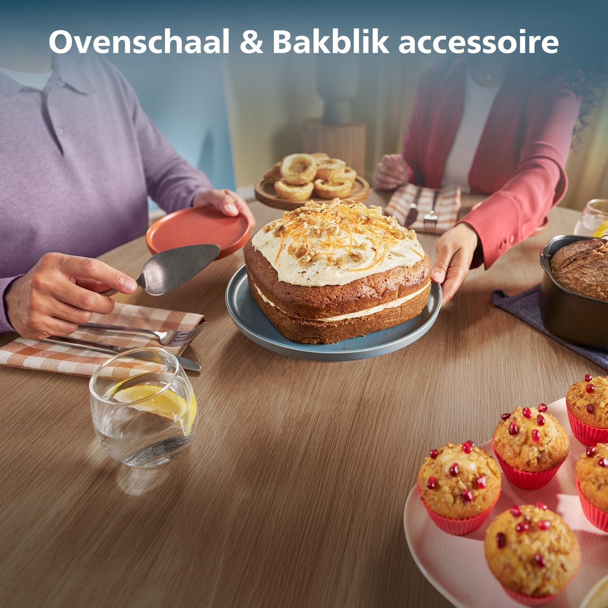 Philips Ovenschaal & Bakblik Airfryer Accessoire - HD9945/01 - Geschikt voor Philips - Bakaccessoire met 7 muffinvormen — afbeelding 2