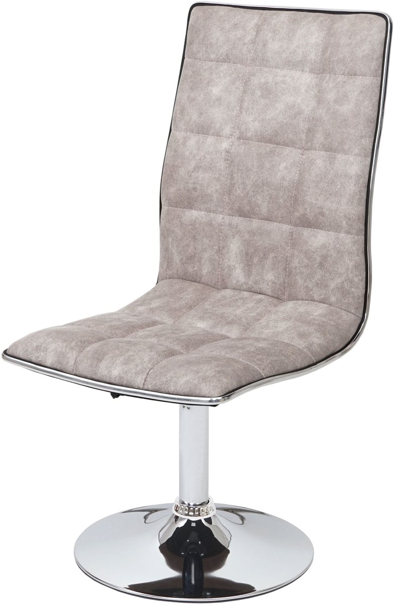 MCW Set van 2 eetkamerstoelen MCW-C41, keukenstoel, in hoogte verstelbaar draaibaar, stof/textiel MVG ~ vintage kiezelgrijs