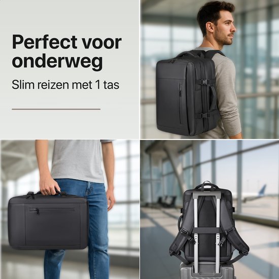 Vacuümcompressierugzak - Nylon, opbergruimte met meerdere vakken