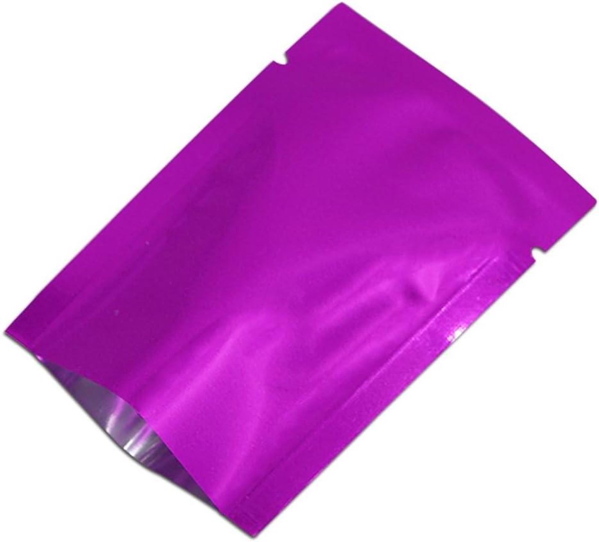 Allecto Plus - Verzegelbare zakken 200 stuks Mylar folie voor levensmiddelen - paars 7 x 10 cm met hitteverzegeling