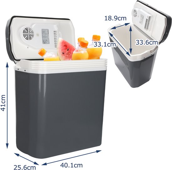 Elektrische Koelbox 24L - met verwarmingsfunctie - 12V en 230V stekker van Merkloos — afbeelding 2