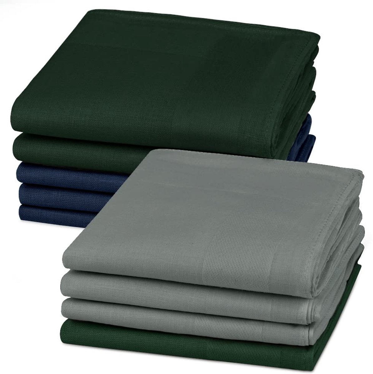 Ibenzoa® Set van 9 Luxe Katoenen Zakdoeken - Herbruikbaar en Stijlvol voor Elke Gelegenheid