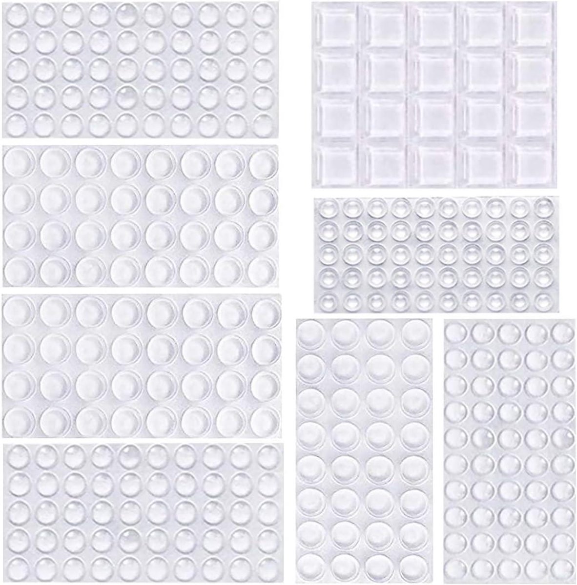 Allecto Plus - Rubberen bufferpads voor meubels en deuren - Geluidsdempend - 316 stuks