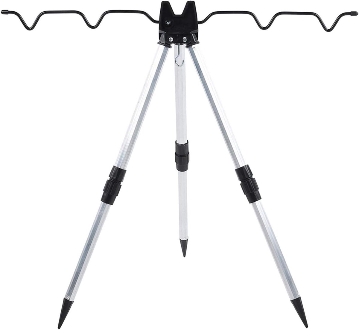 Allecto Plus - Draagbare aluminium telescopisch hengel statief met vis hengel houder