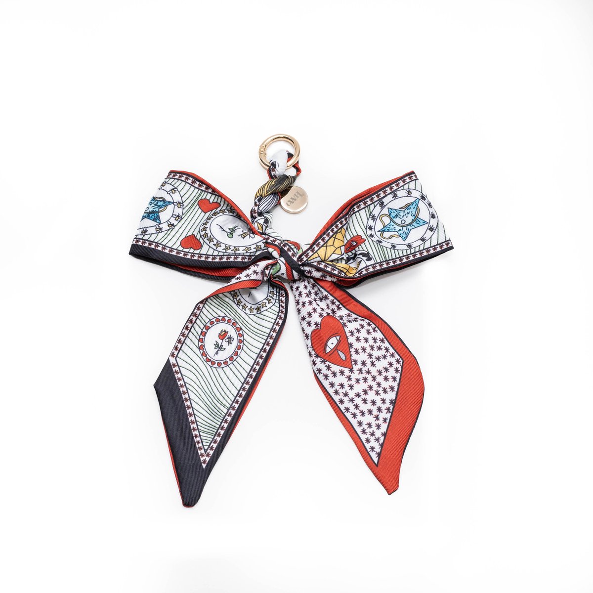 xoxo Wildhearts Bag Charm - Parisian Bow - Kiss - Hangertje voor handtas - Accessoire voor dames tas - Strikje - Hanger met strik - Sleutelhanger - Rood / Blauw
