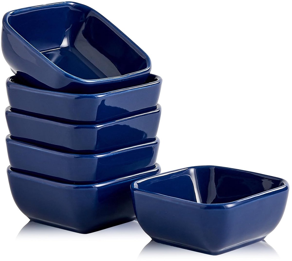 Keramische Dipping Bowls - Set van 6 - Navy - Porselein