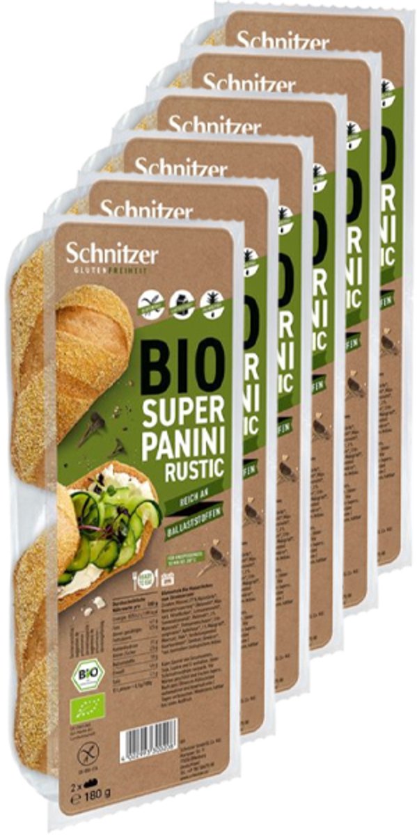 Schnitzer | Super Panini Rustic | 6 stuks | 6 x 180 gram