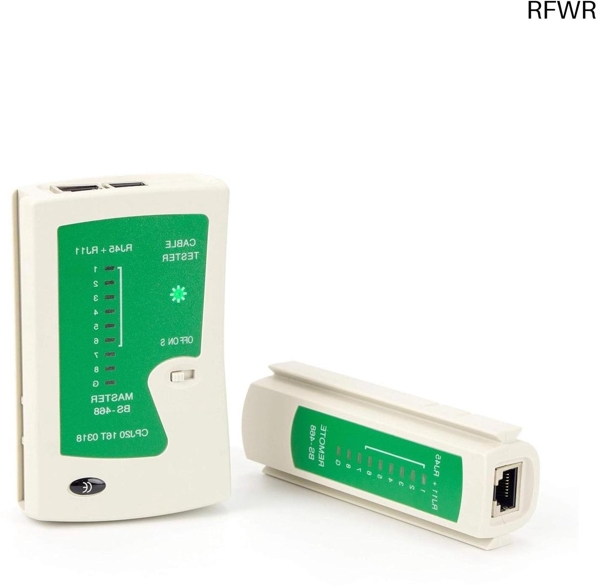 RFWR® Netwerk Kabel Tester voor RJ45, RJ11 en BNC - Ethernet en Patch Kabel Checker