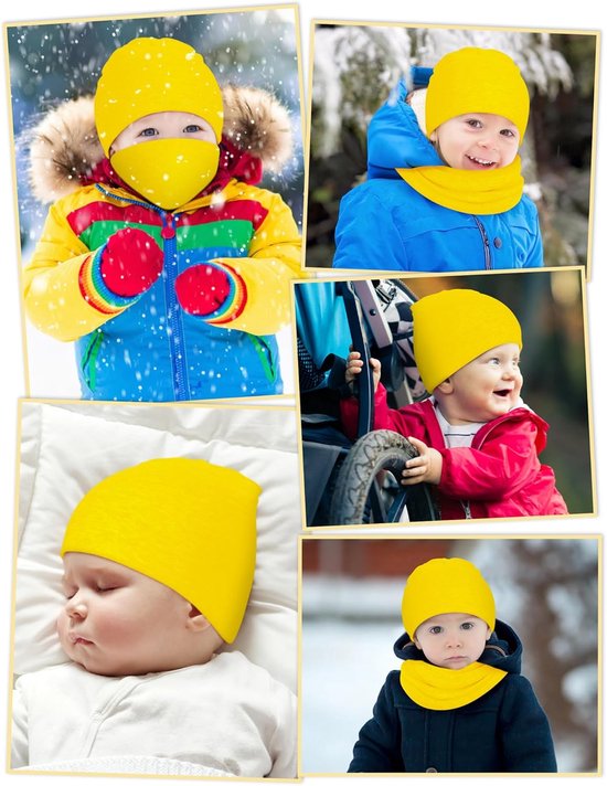 aladdien - Kiiwah Set van muts en sjaal voor kinderen - warm en ademend - gebreid - winteraccessoires - ideaal voor baby en peuter - uniseks