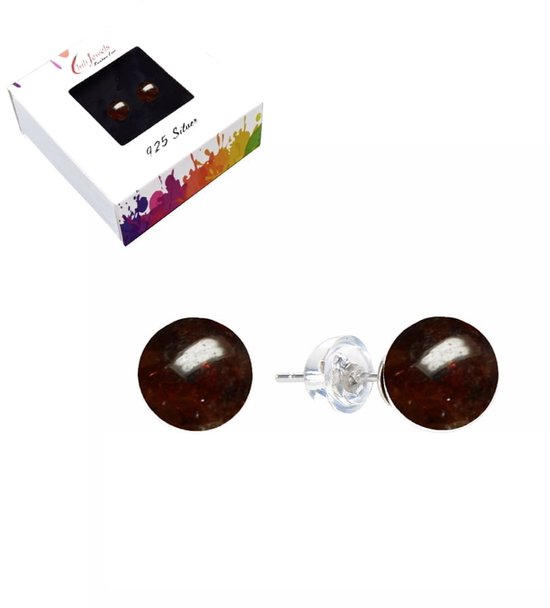 Oorbellen van Granaat met 6 mm diameter