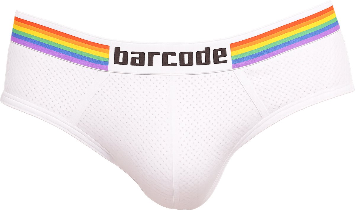 Goedkoopste Barcode Berlin Backless Brief Pride White - MAAT S - Erotisch Heren Ondergoed - Slip voor Man - Sexy mannen Slip
