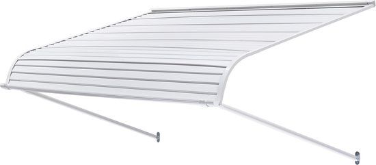 Auvent de fenêtre 152,4x106,6x51 cm, Auvent de porte en aluminium léger et robuste pour l'extérieur, Protection idéale contre la pluie, la neige et le soleil pour Portes, entrées, Fenêtres, terrasses