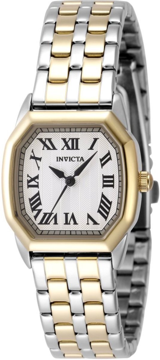 Invicta Wildflower 48958 Dames Horloge - Waterdicht - Analoog - Quartz Uurwerk - Roestvrij Staal met zilveren Wijzerplaat - 27mm