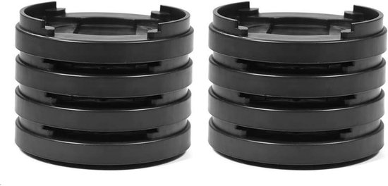 Ezprotekt Set van 8 verstelbare meubelverhogingen, 2,5 cm ronde bedverhogingen van robuust antislip rubber, stapelbaar, voor wasmachine, creëert een extra bank van 2,5 cm