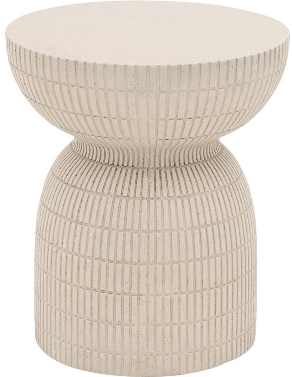 Goossens Bereta Bijzettafel - Beton - 37 x 44 x 37 cm - Rond