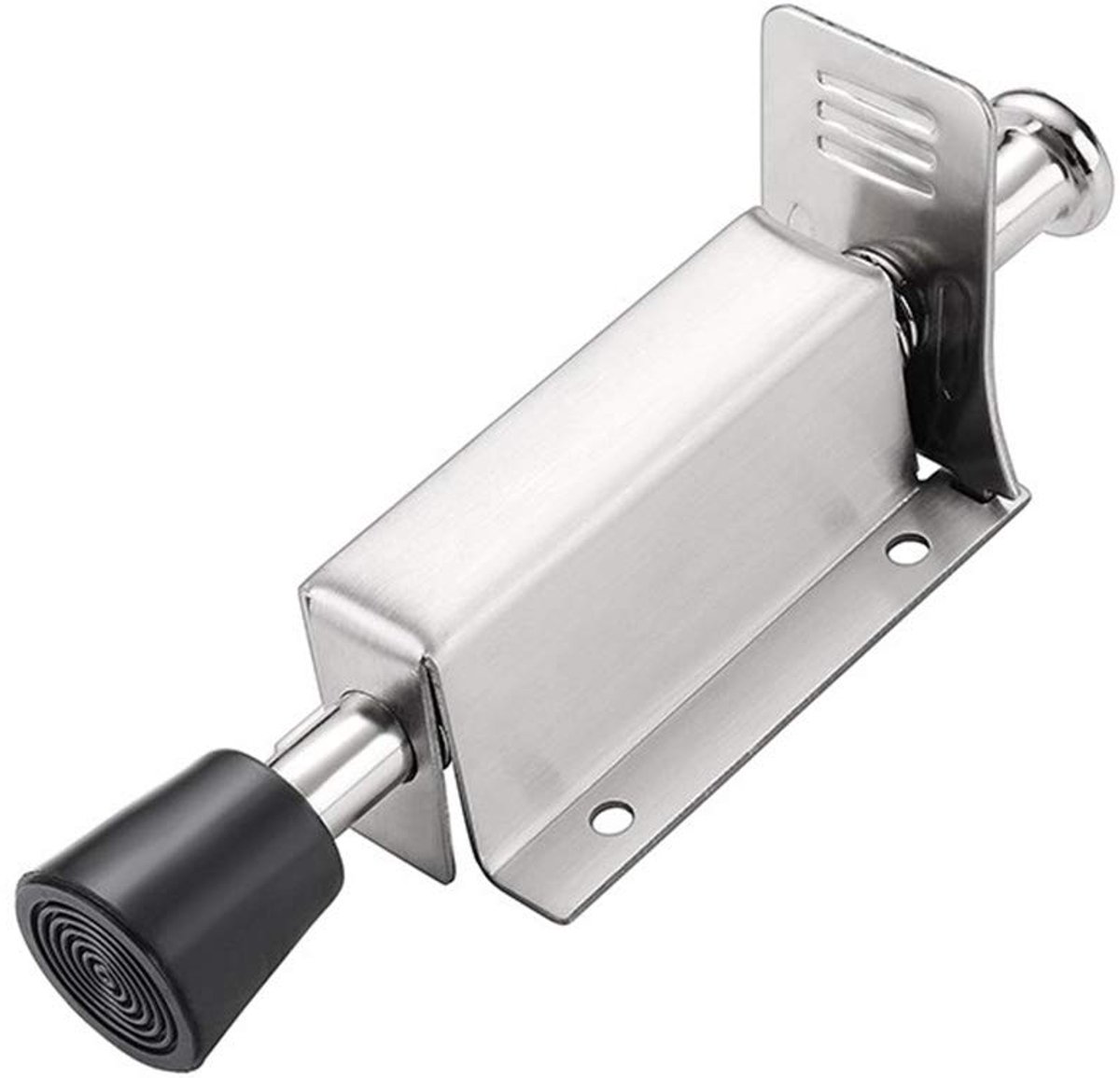 Ibenzoa® Robuuste deurstopper met veermechanisme en zachte rubberen buffer voor stevige grip
