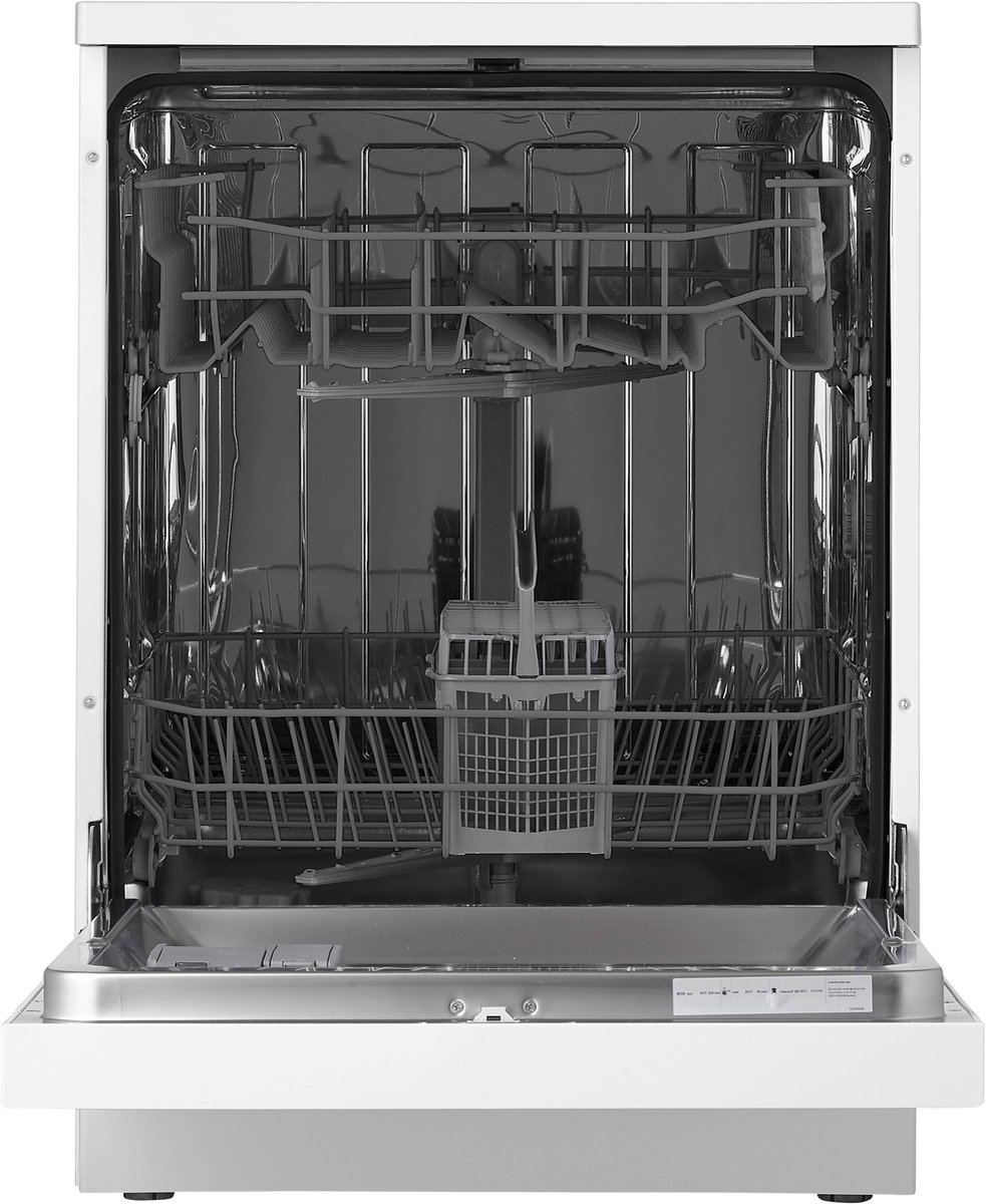 Inventum VVW6008AW vaatwasser - 12 couverts - Bestekmand - 5 programma’s - Deur opent automatisch - Startuitstel - Energielabel D - Vrijstaand - Wit — afbeelding 3