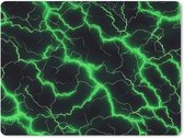 Muismat 23x19 cm - Mousepad Gaming - Bliksemflitsen - Groen - Energie - Muismatten