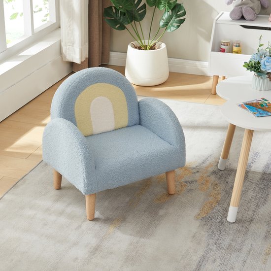 Kinderfauteuil Sorreindi 50x50x45 cm blauw [en.casa]