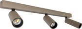 KS Verlichting - plafondlamp - Vigo - 3 spot - Mini GU10 - dimbare lamp - opbouwspot - aluminium - champagne