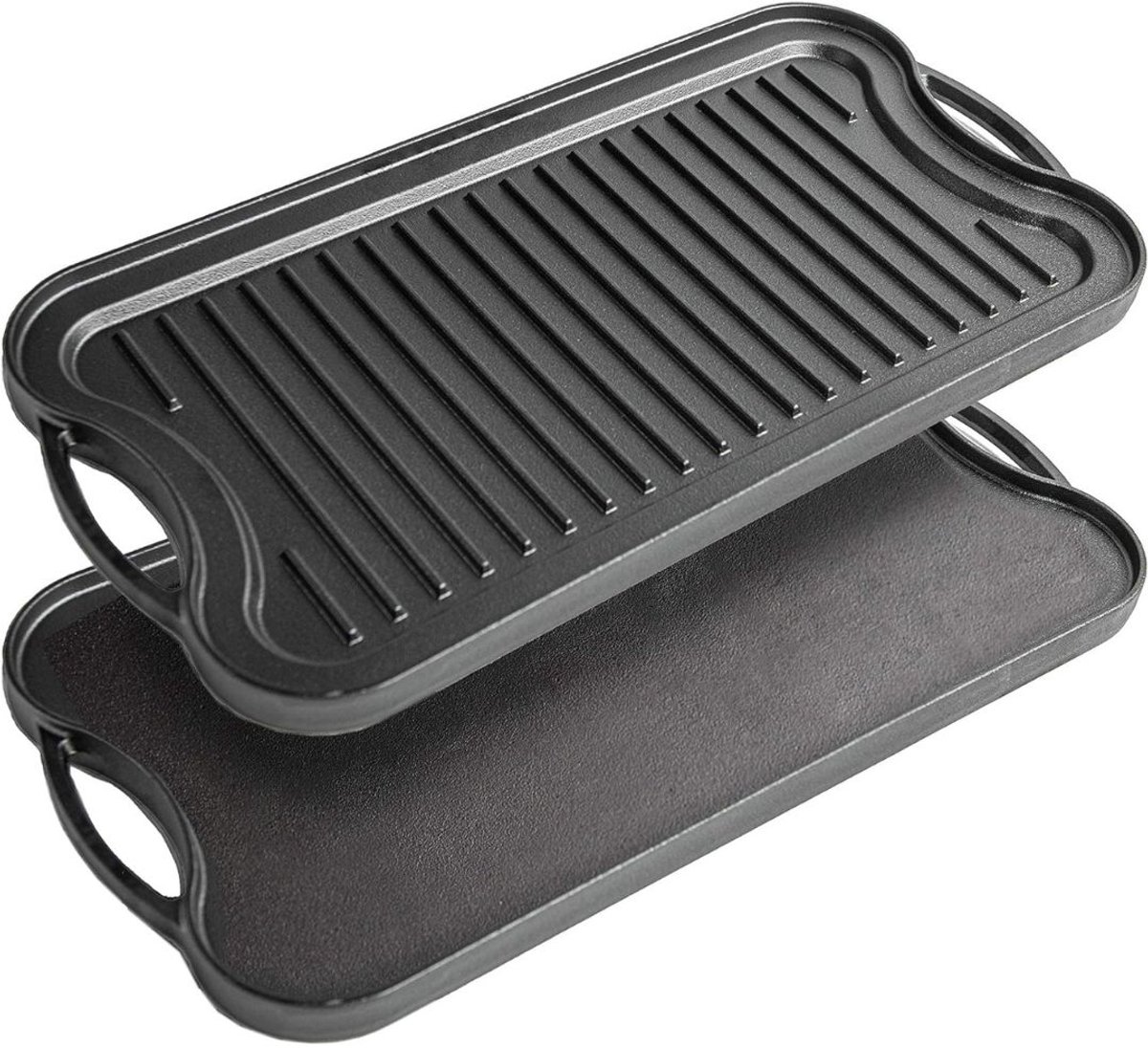 CLGP® Grillplaat Inductie - Bakplaat - Gietijzer - Zwart