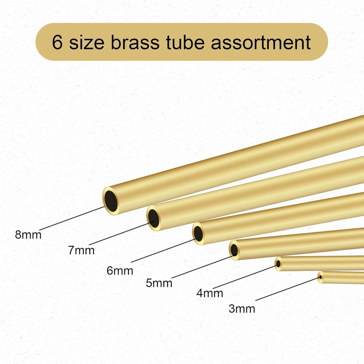 iMeistek 4 stuks messing buis, 3,5 mm OD x 0,2 mm wanddikte 200 mm lengte metalen naadloze rechte ronde buis voor tuinieren decoratie, doe-het-zelf ambachten