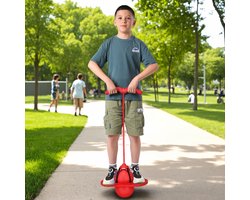 Pogo ball - kinderen - tot 100 kg - flexibel - rood