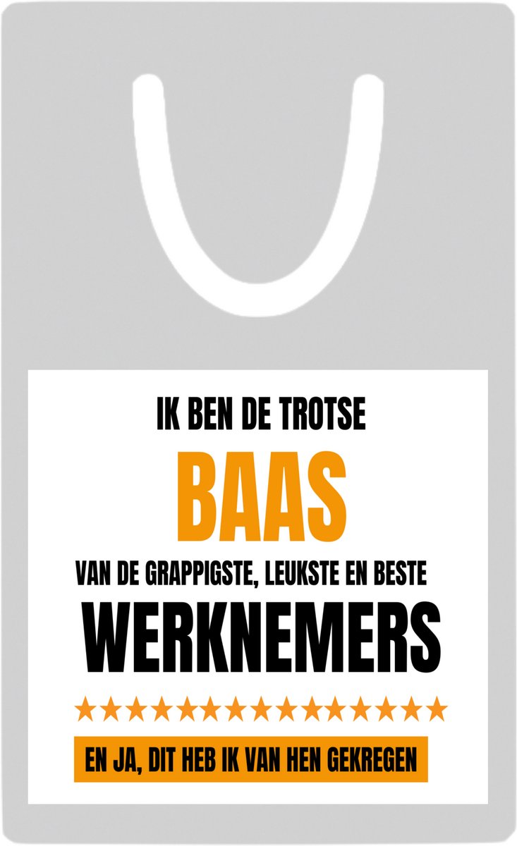Hacebo® - Trotse baas metalen boekenlegger- Baas - een baas - werk - afscheidscadeau - verjaardagscadeau - kado - gift Bladwijzer boekenleggers - 7.6 cm x 5cm