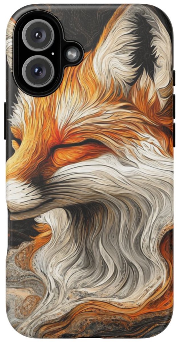 Abstract Vosportret – Telefoonhoesje Geschikt voor iPhone 16 Plus