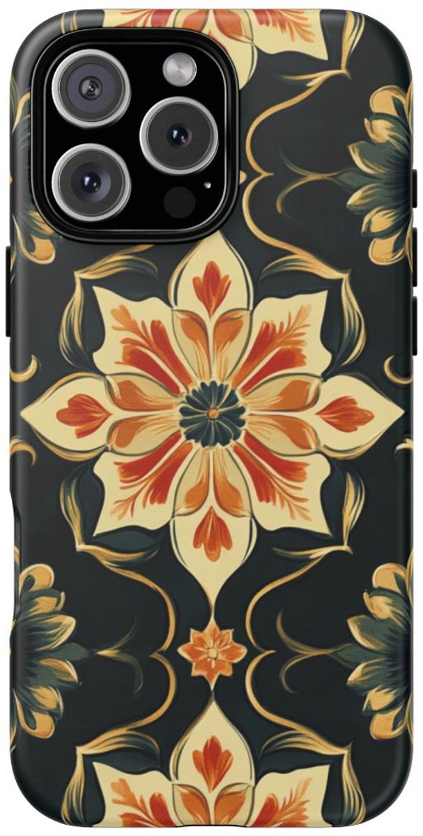 Sierlijk Bloemenpatroon – Telefoonhoesje Geschikt voor iPhone 16 Pro Max