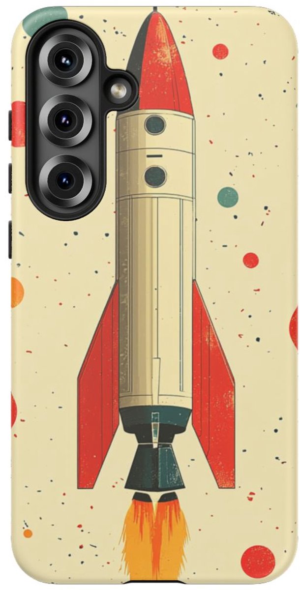 Retro Raketpatroon – Telefoonhoesje Geschikt voor Galaxy S25 Plus