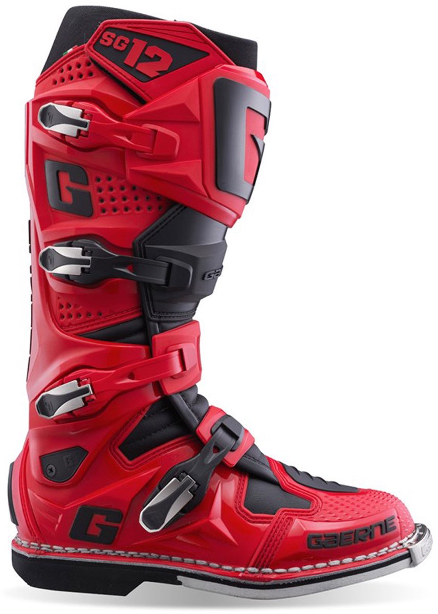Gaerne SG-12 Zwart Rood Crosslaarzen - Laars
